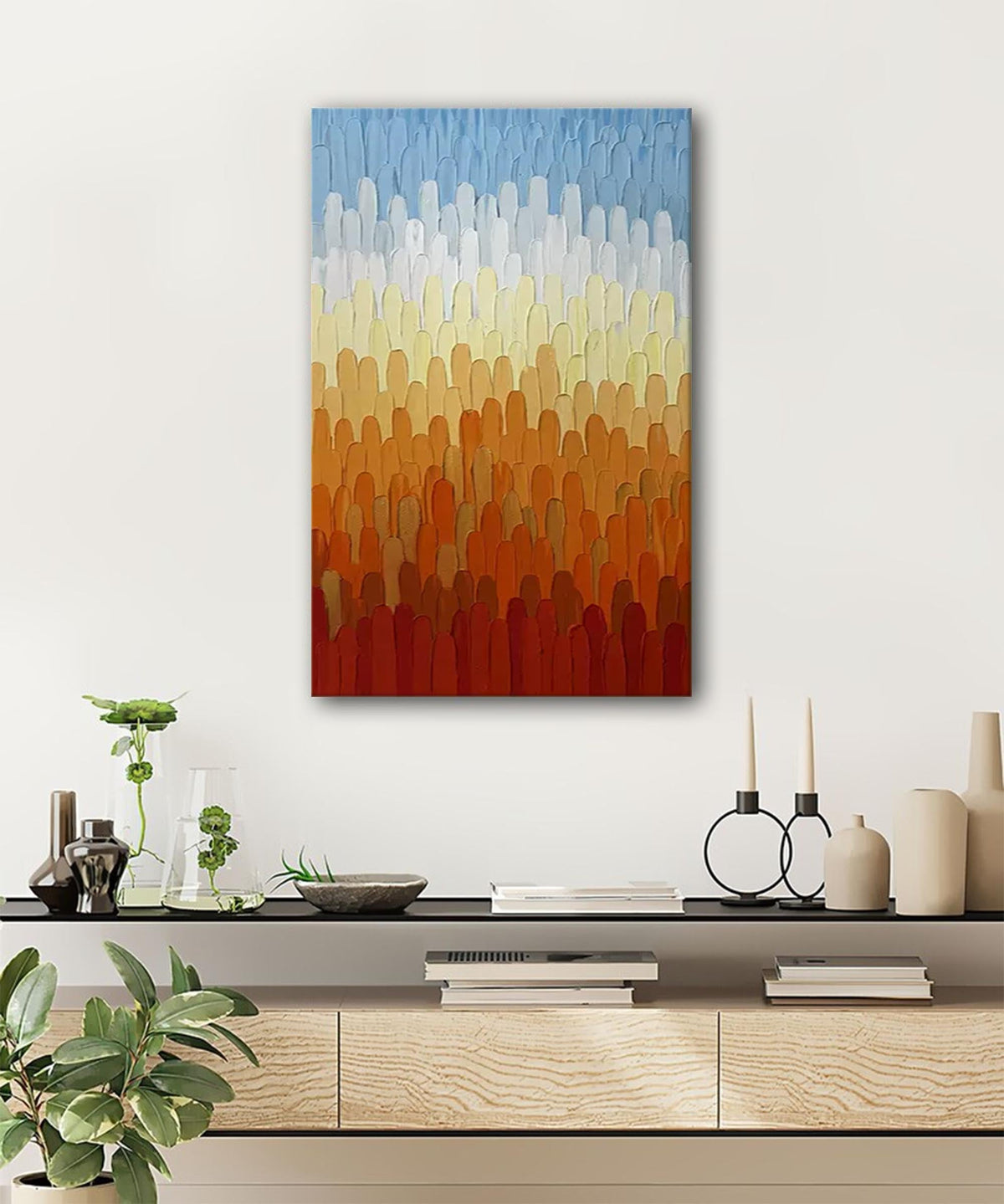 Vertical Gradient Impasto Oil Painting