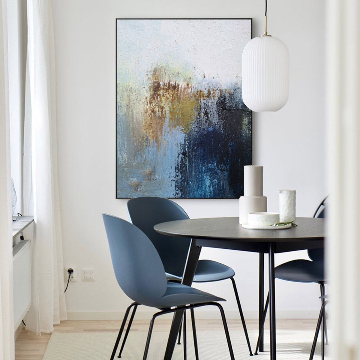 Warm Horizon Abstract Oil Painting