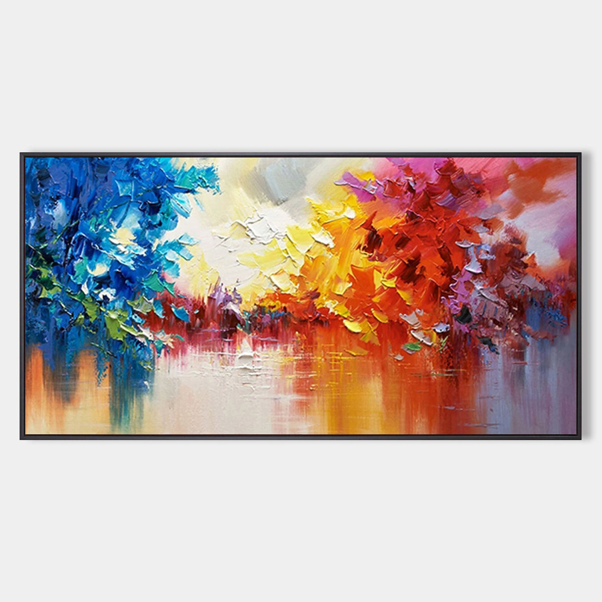 Vibrant Colorful Impasto Landscape Oil Painting