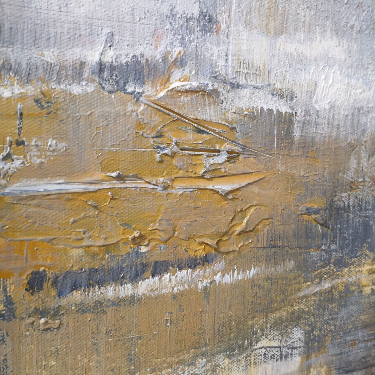Neutral Tone Landscape Abstract Oil Painting
