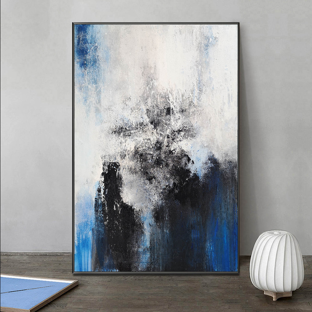 Dramatic Abstract Oil Painting Hand Painted