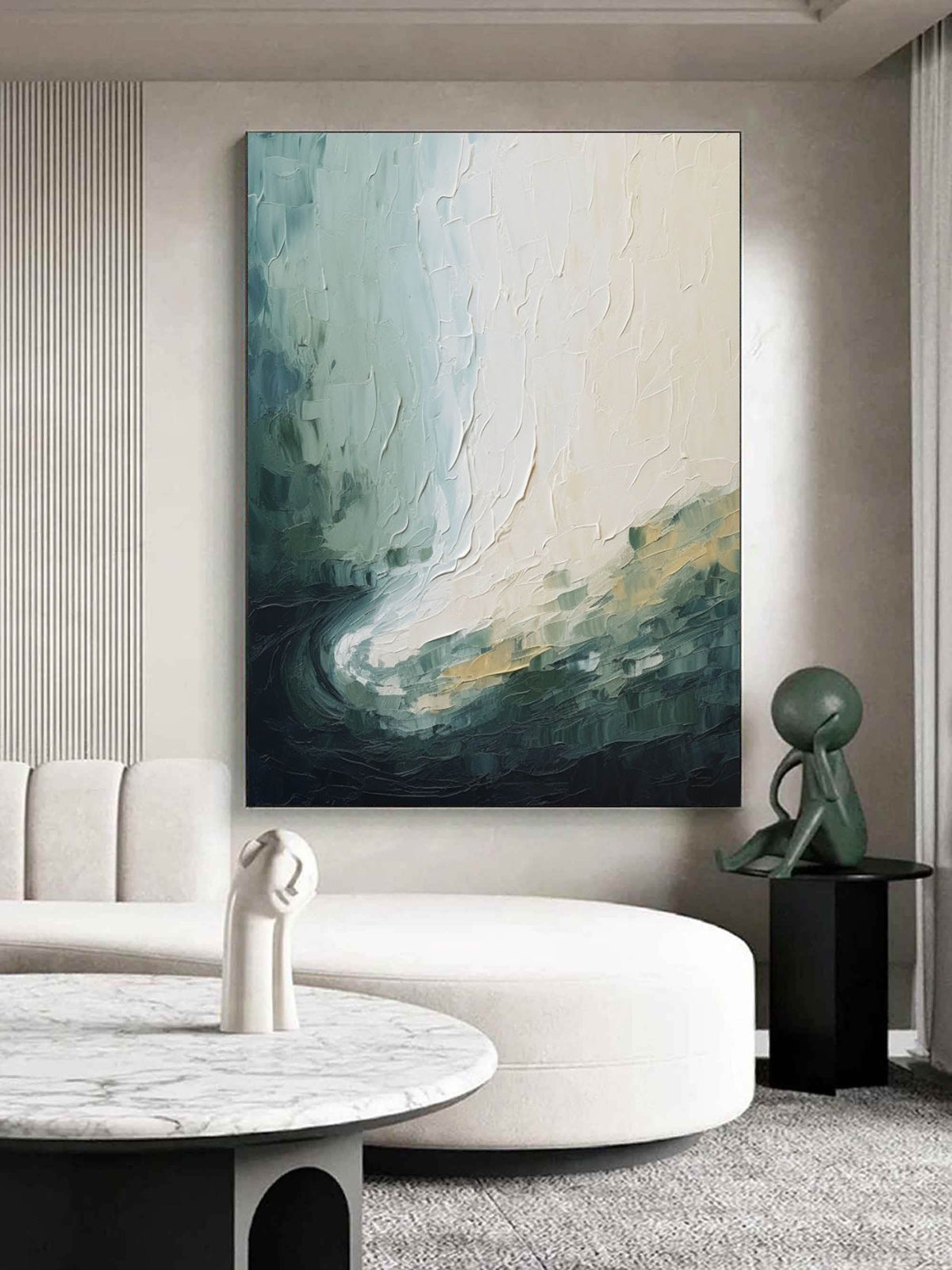 Abstract Swirl Landscape Art Oil Painting