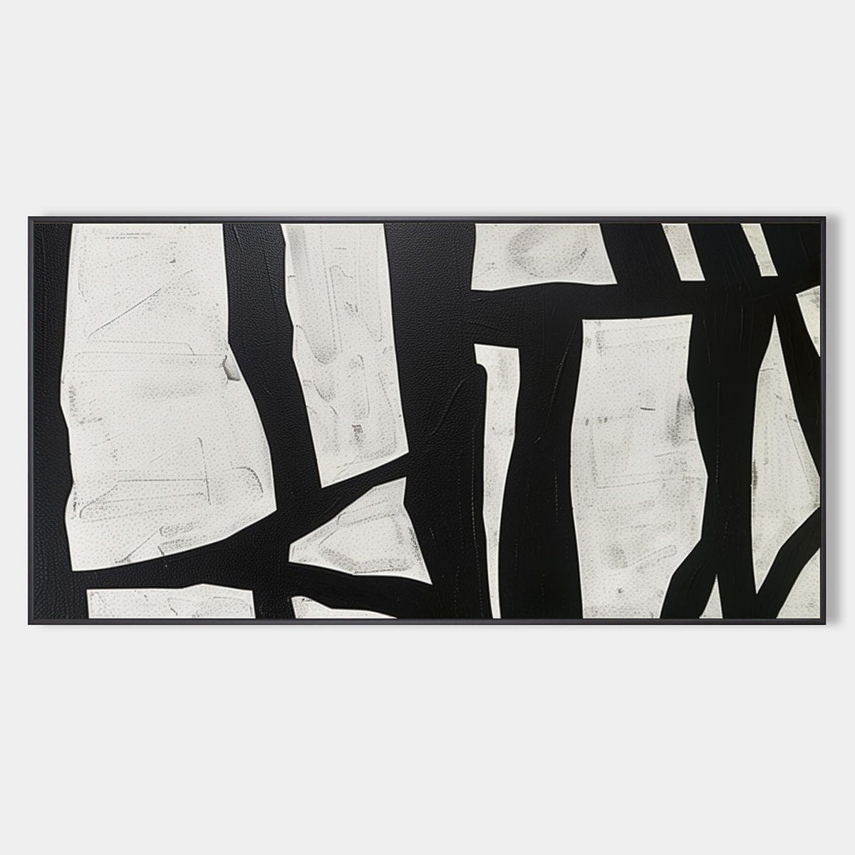Wall Art Irregular Black Shapes Modern Abstract