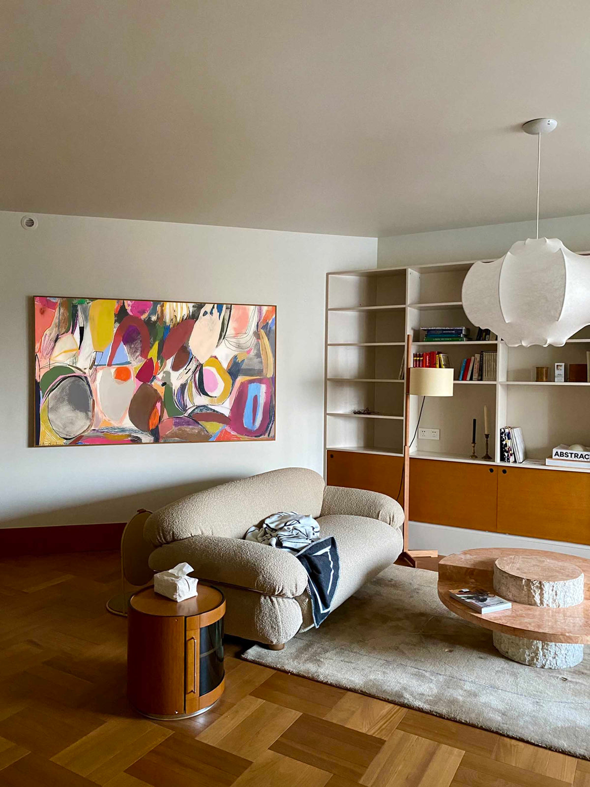 Abstract Expressionist Painting Organic Shapes