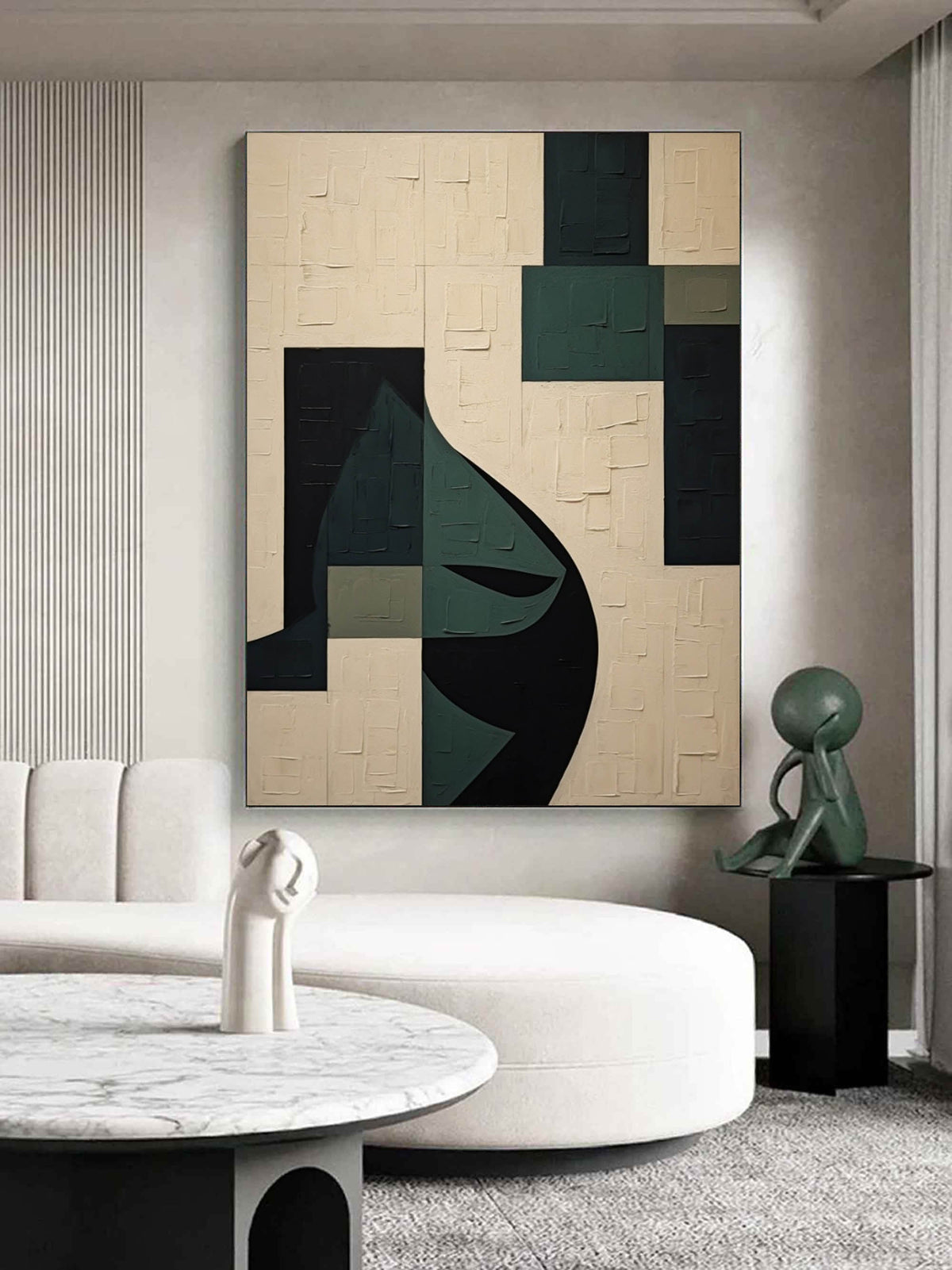 Cubist Minimalist Abstract Face Painting