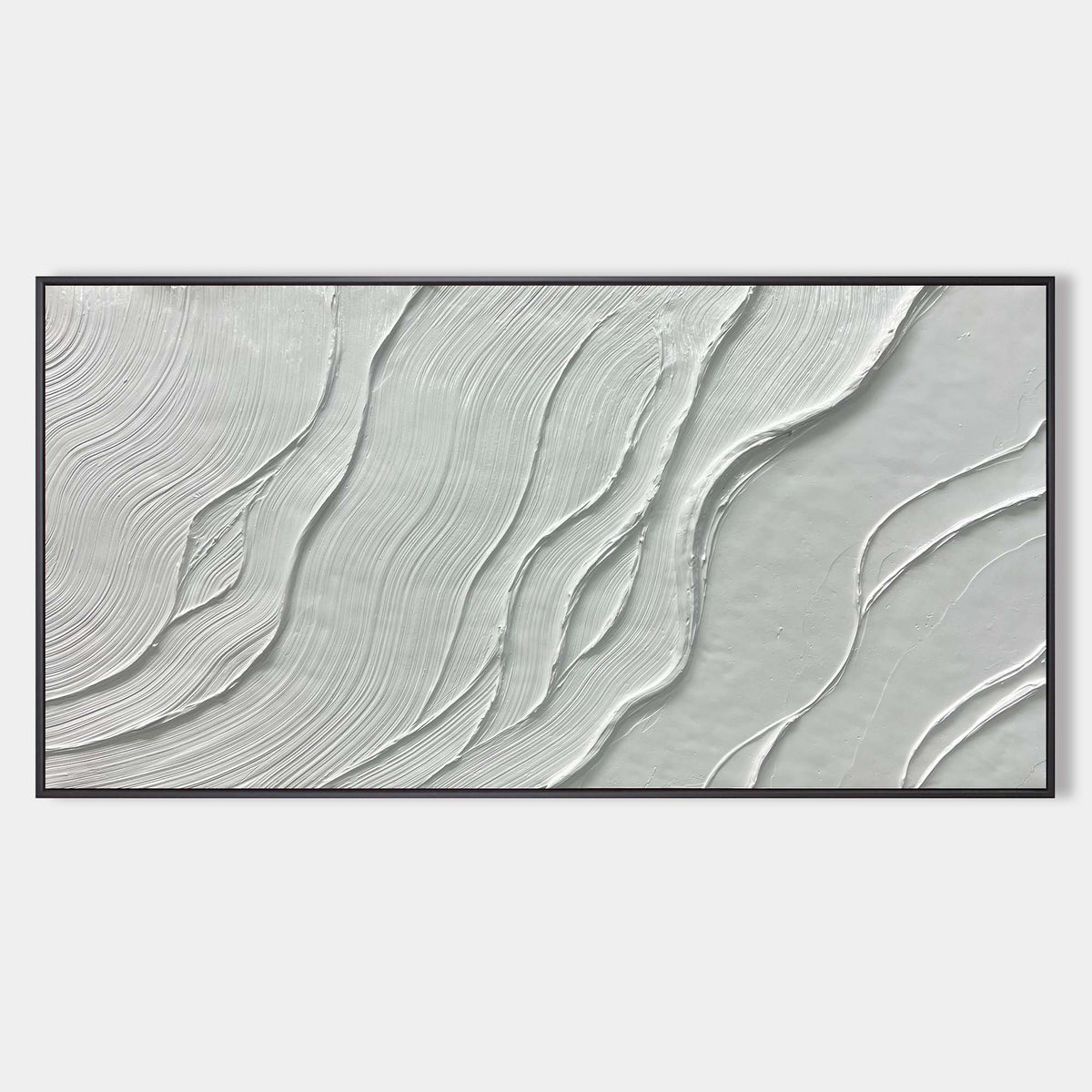 Plaster White Wave Texture Panoramic Painting