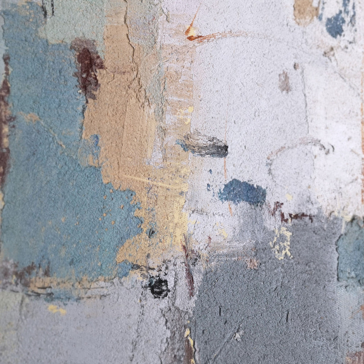 Soft Neutral Abstract Oil Painting
