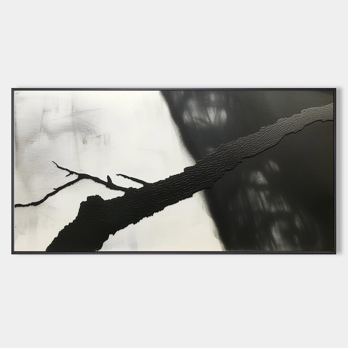 Wall Art Rectangle Abstract Branch Monochrome