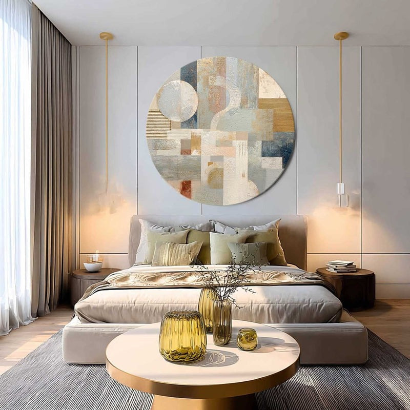 Wall Art Minimalist 3D Gold Geometric Blocks - Neutralighting