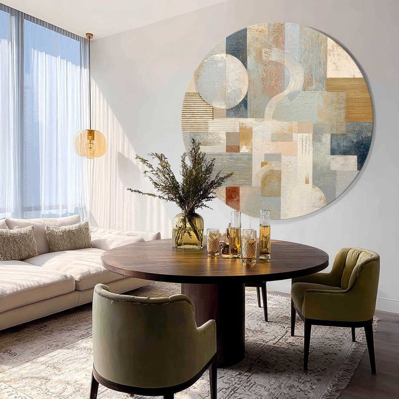 Wall Art Minimalist 3D Gold Geometric Blocks - Neutralighting