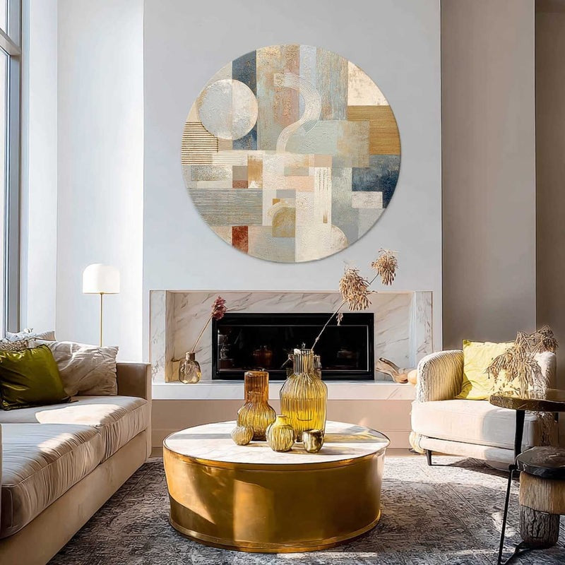 Wall Art Minimalist 3D Gold Geometric Blocks - Neutralighting