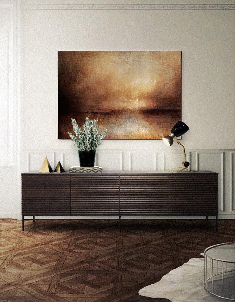 Warm Brown Landscape Oil Painting