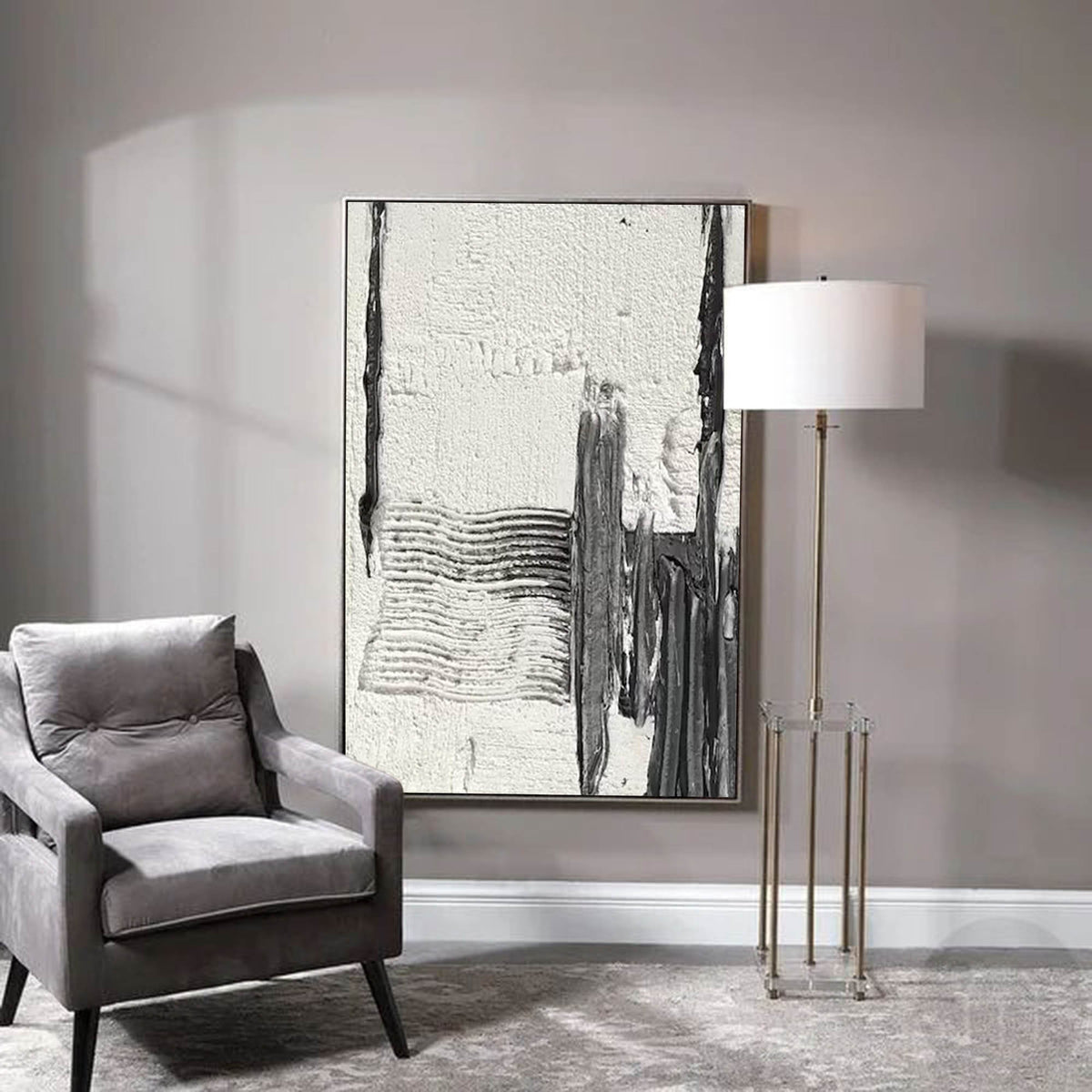 Textured Canvas Art Minimalist Painting