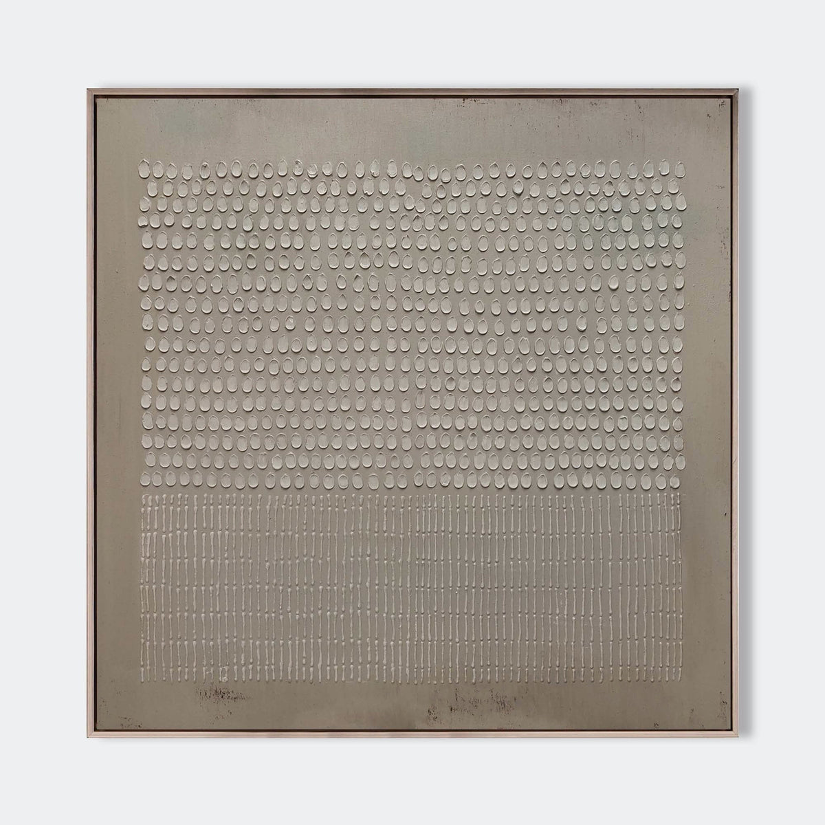 Wall Art Neutral Dots Grid Abstract Textured Bedroom
