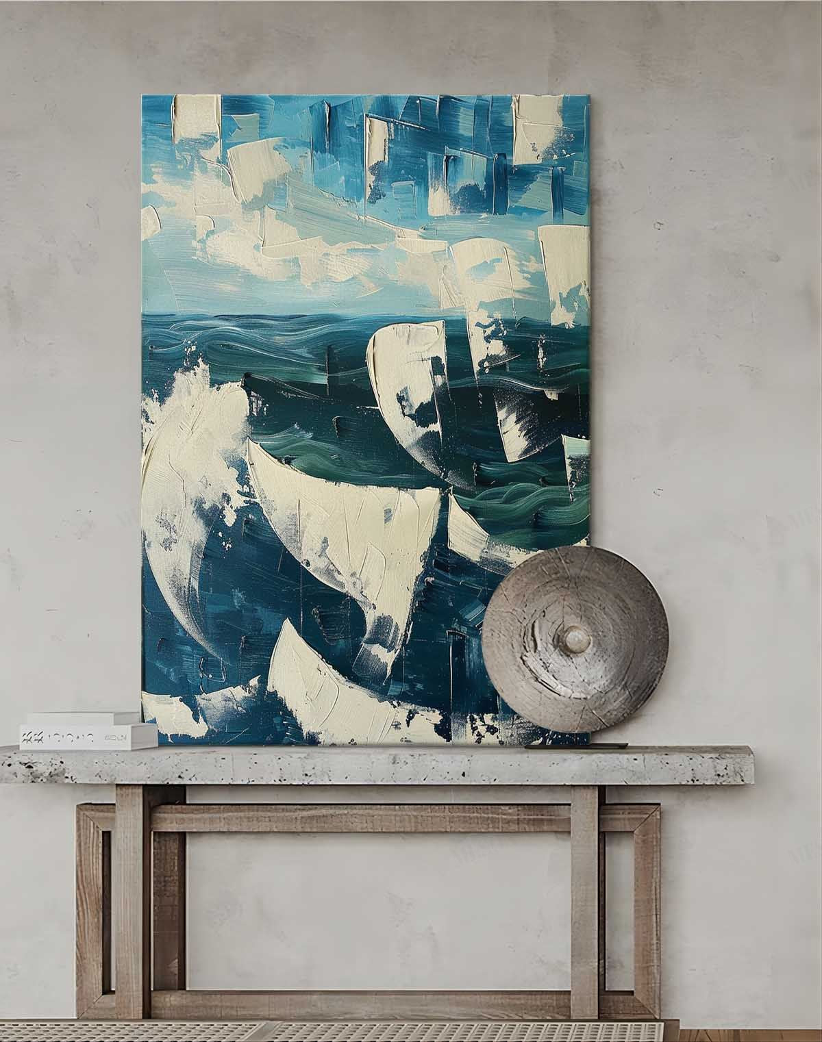 Wall Art Nautical Sailboat Abstract
