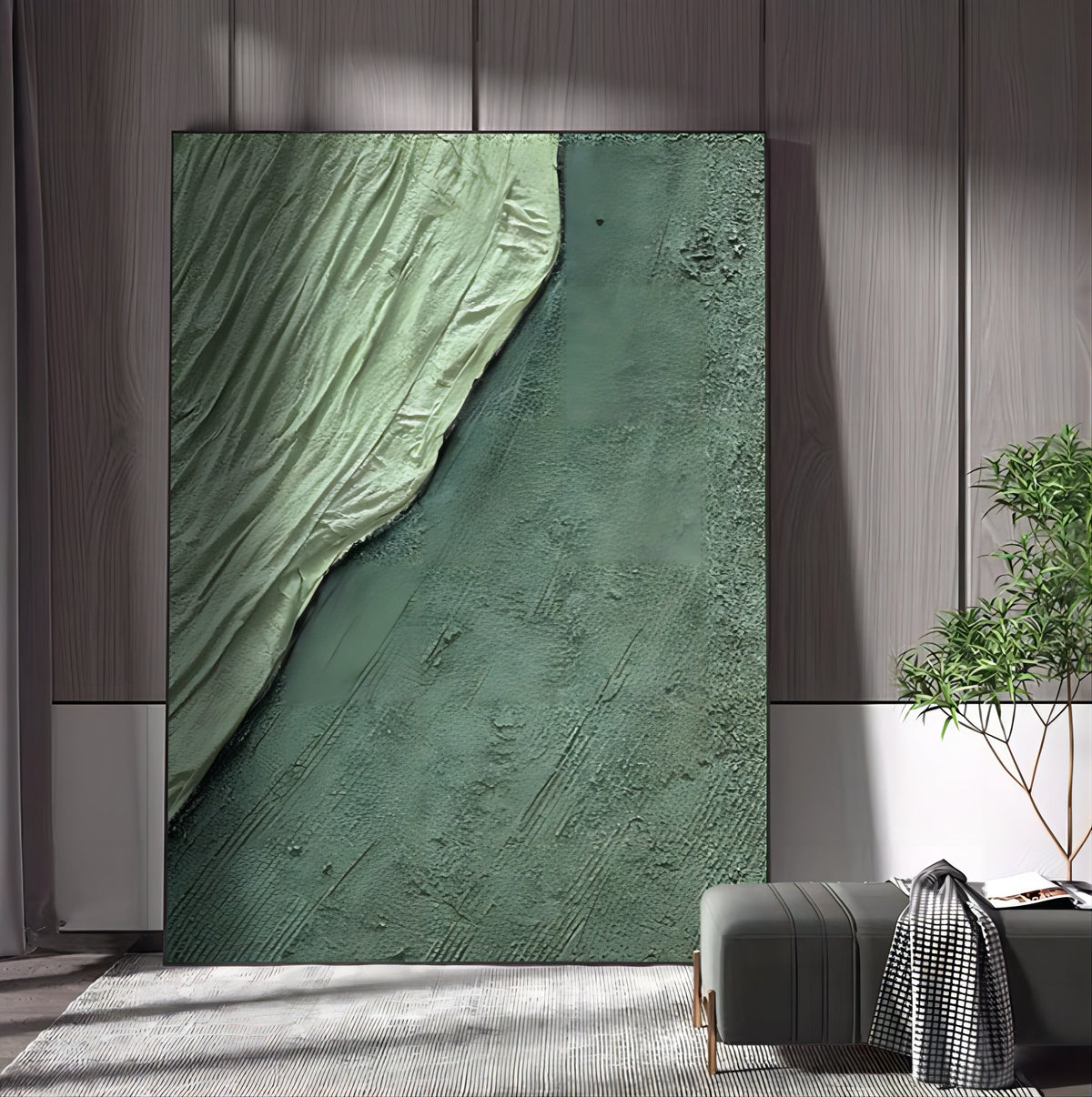 Wall Art Minimalist 3D Sage Green