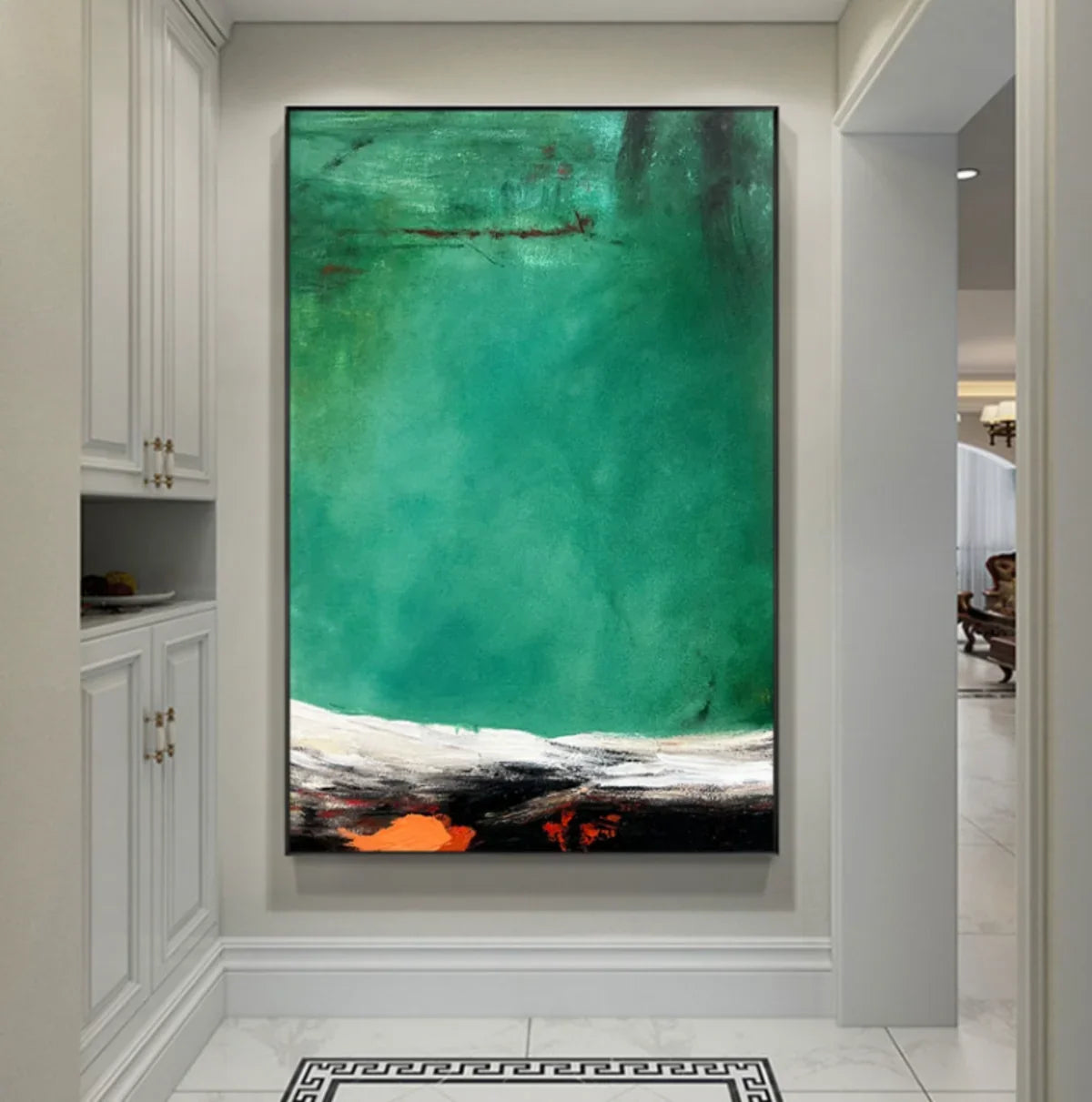Emerald Horizon Abstract Painting