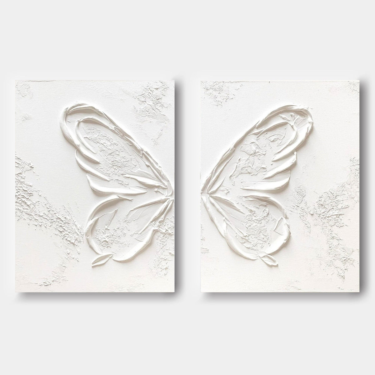 Monochrome Butterfly Wing Oil Painting