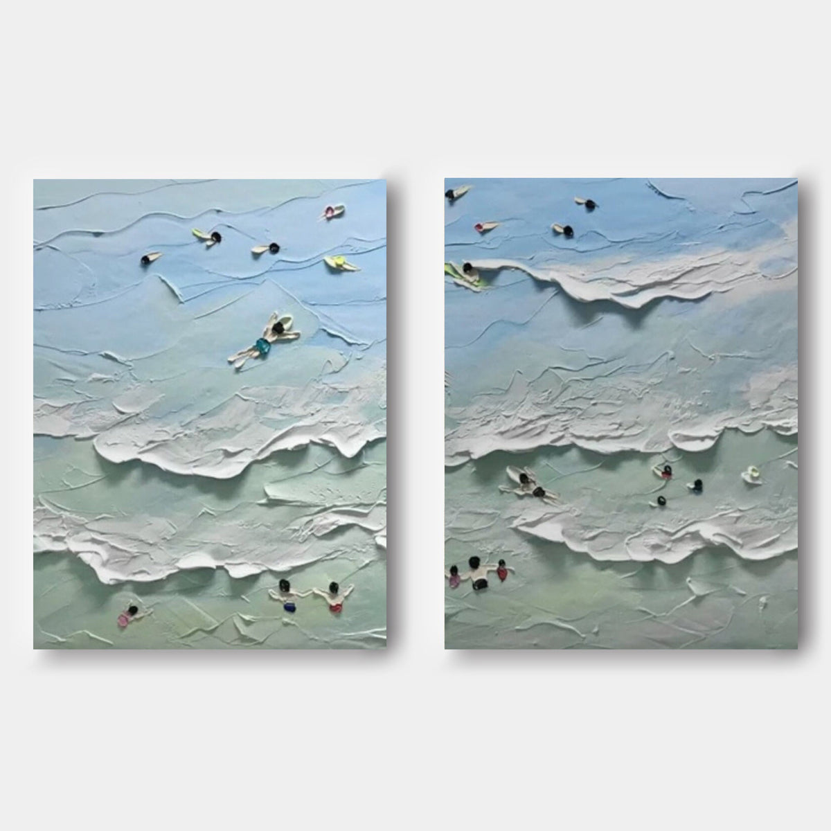 Diptych Painting Beach Scene 2-Piece Set