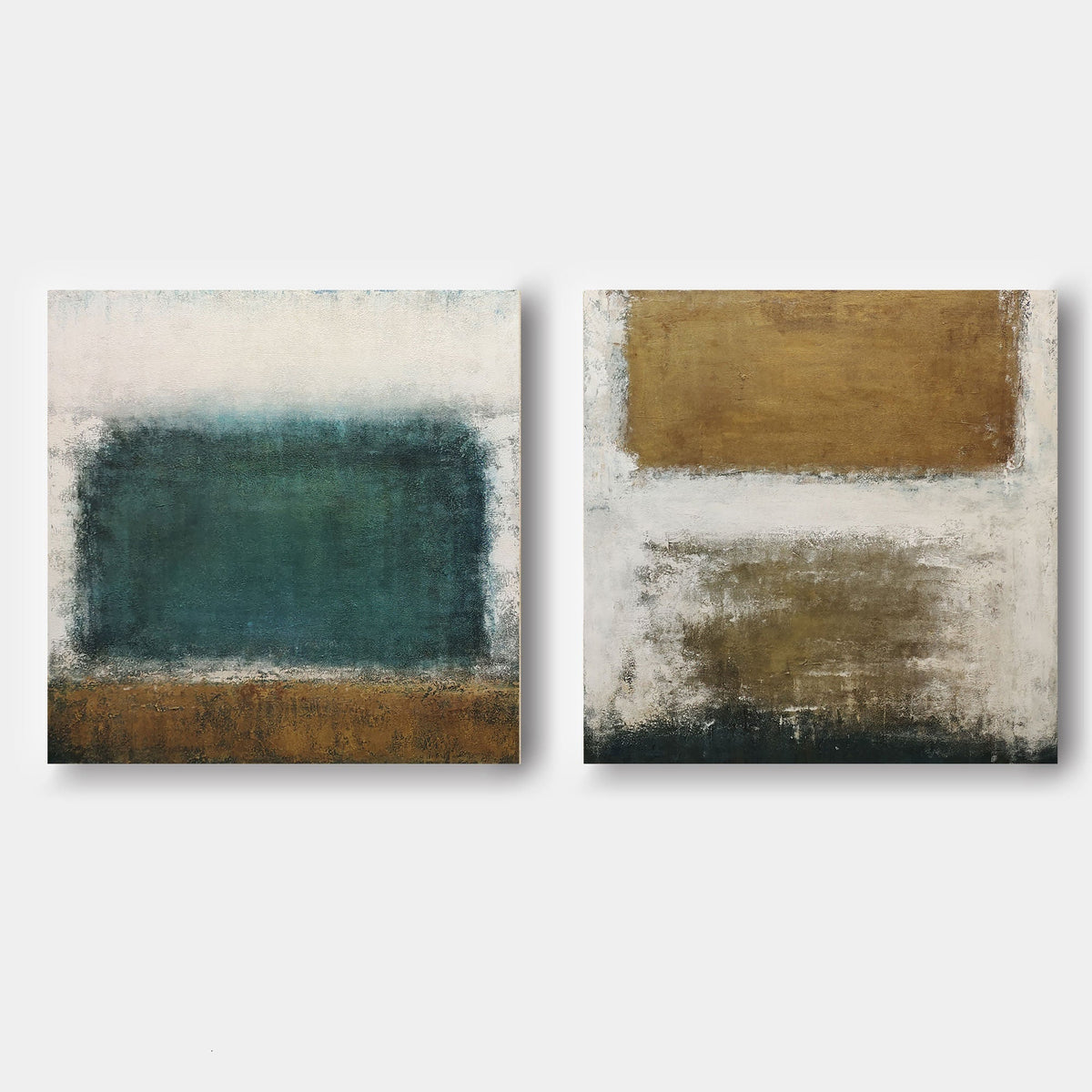 Rothko-Inspired Color Field 2-Piece Painting Set