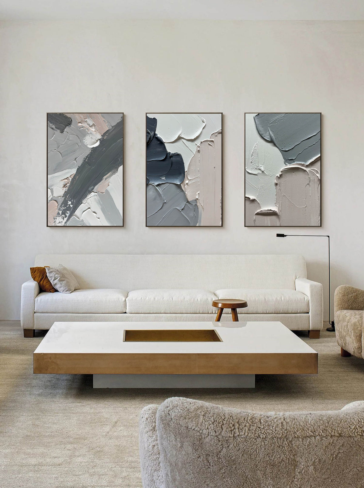 Wall Art Abstract Minimalist Impasto Elegant