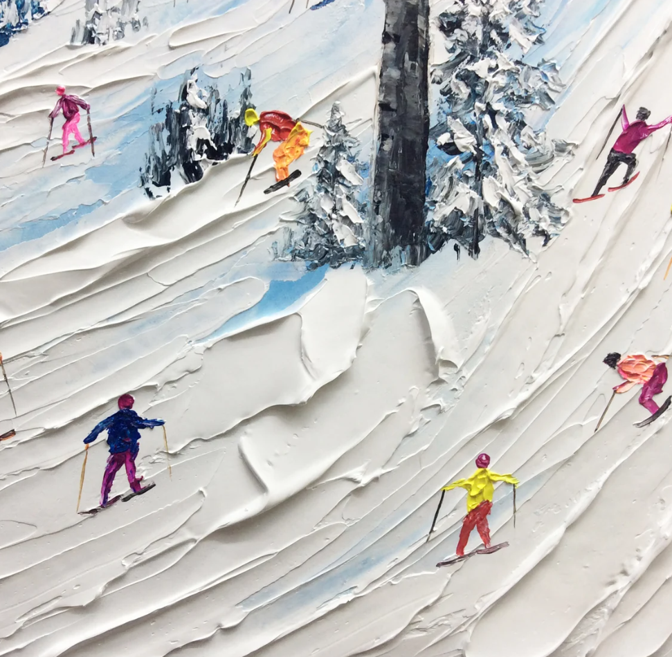 Wall Art Plaster Nature White Snow Colorful