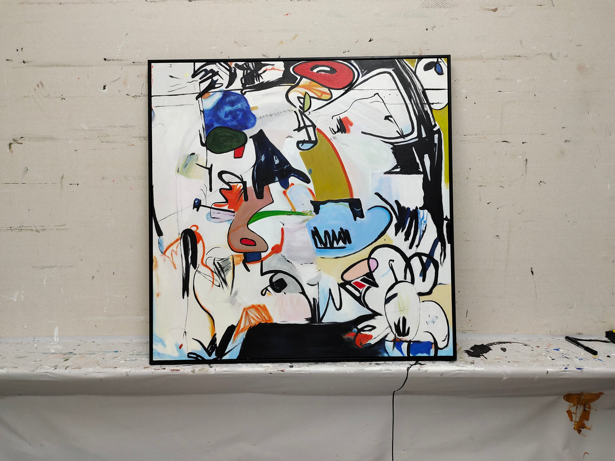 Expressionist Vibrant Colorful Gestural Wall Art