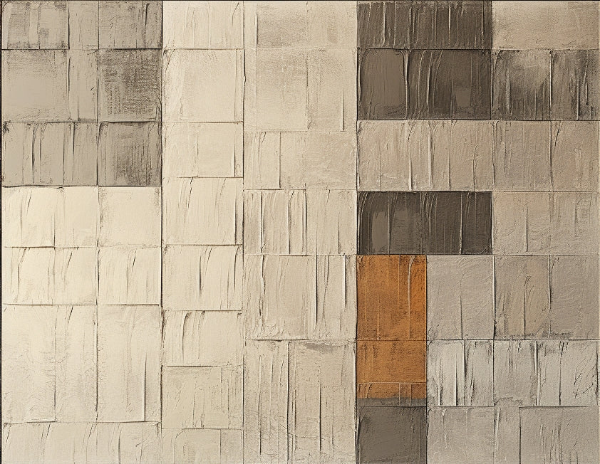 Wall Art Geometric Block Texture Oil Painting