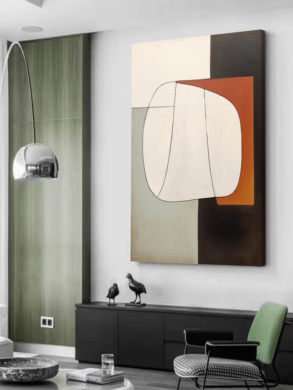 Mid-Century Modern Geometric Painting