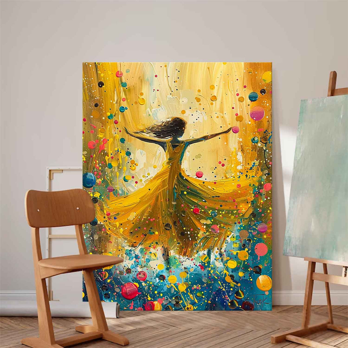 Wall Art Contemporary Energetic Figurative Design