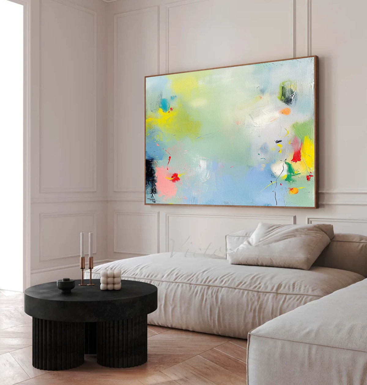 Wall Art Abstract Serene Calm Fresh Tone Decor