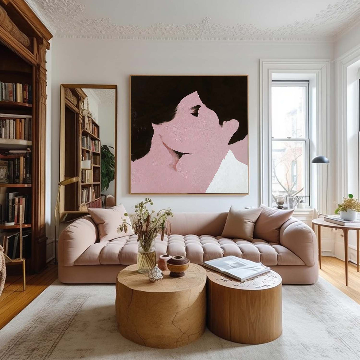 Minimalist Abstract Portrait Intimate Wall Art Elegant