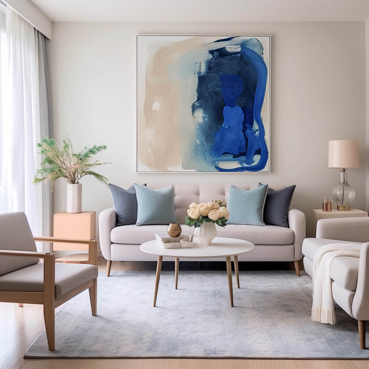 Wall Art Abstract Painterly Impasto Brushstroke Playful