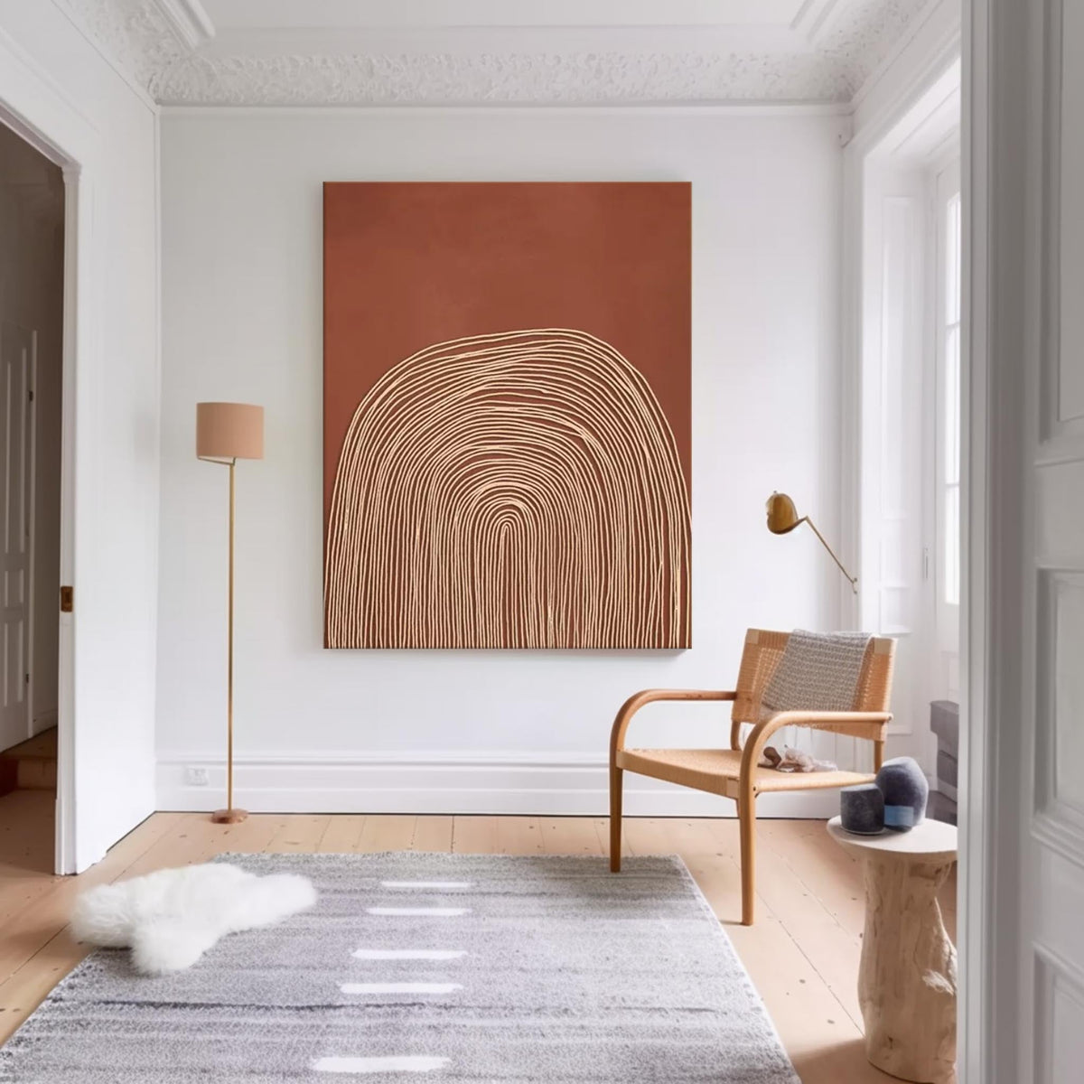 Minimalist Terracotta Arch Wall Art