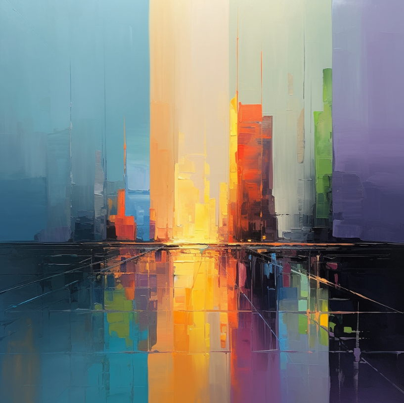 Wall Art Square Graffiti Abstract Metropolis