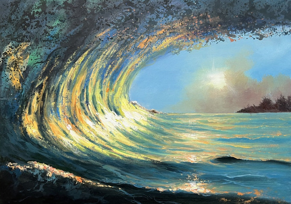 Wall Art Realism Sea Wave Warm