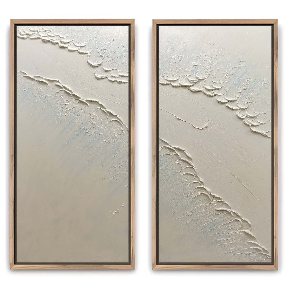 Wabi-Sabi Bamboo Diptych Bas-Relief Painting Set