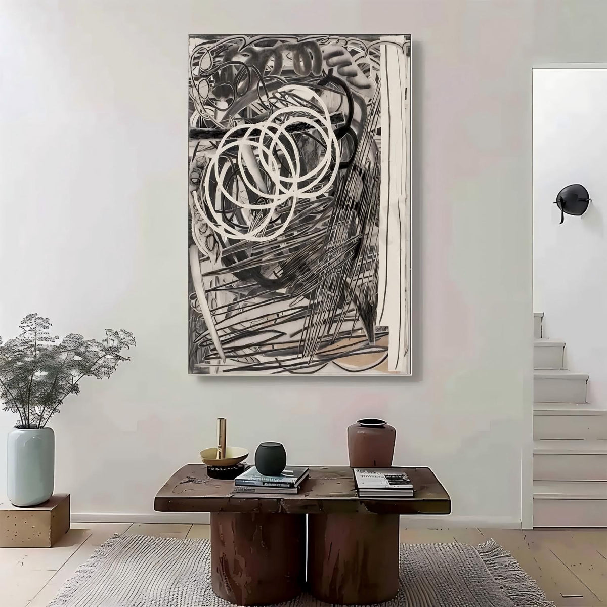 Wall Art Vertical Expressionist Painting