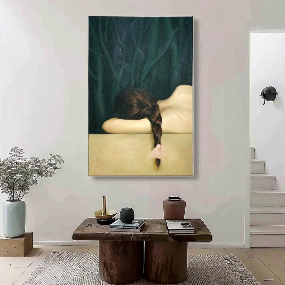 Wall Art Dreamy Hyperrealism Figure Braid