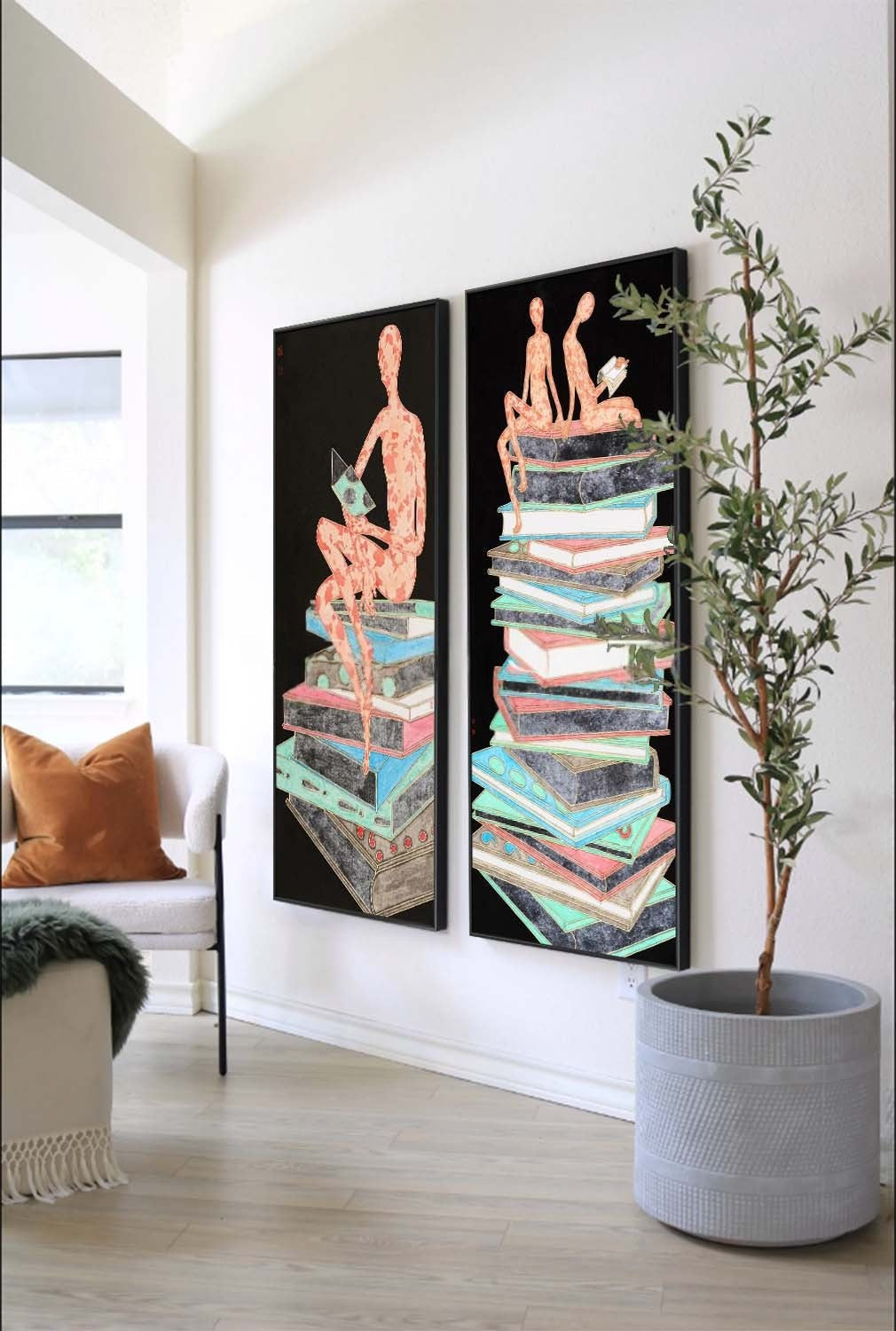 Wall Art Whimsical Textured Figure