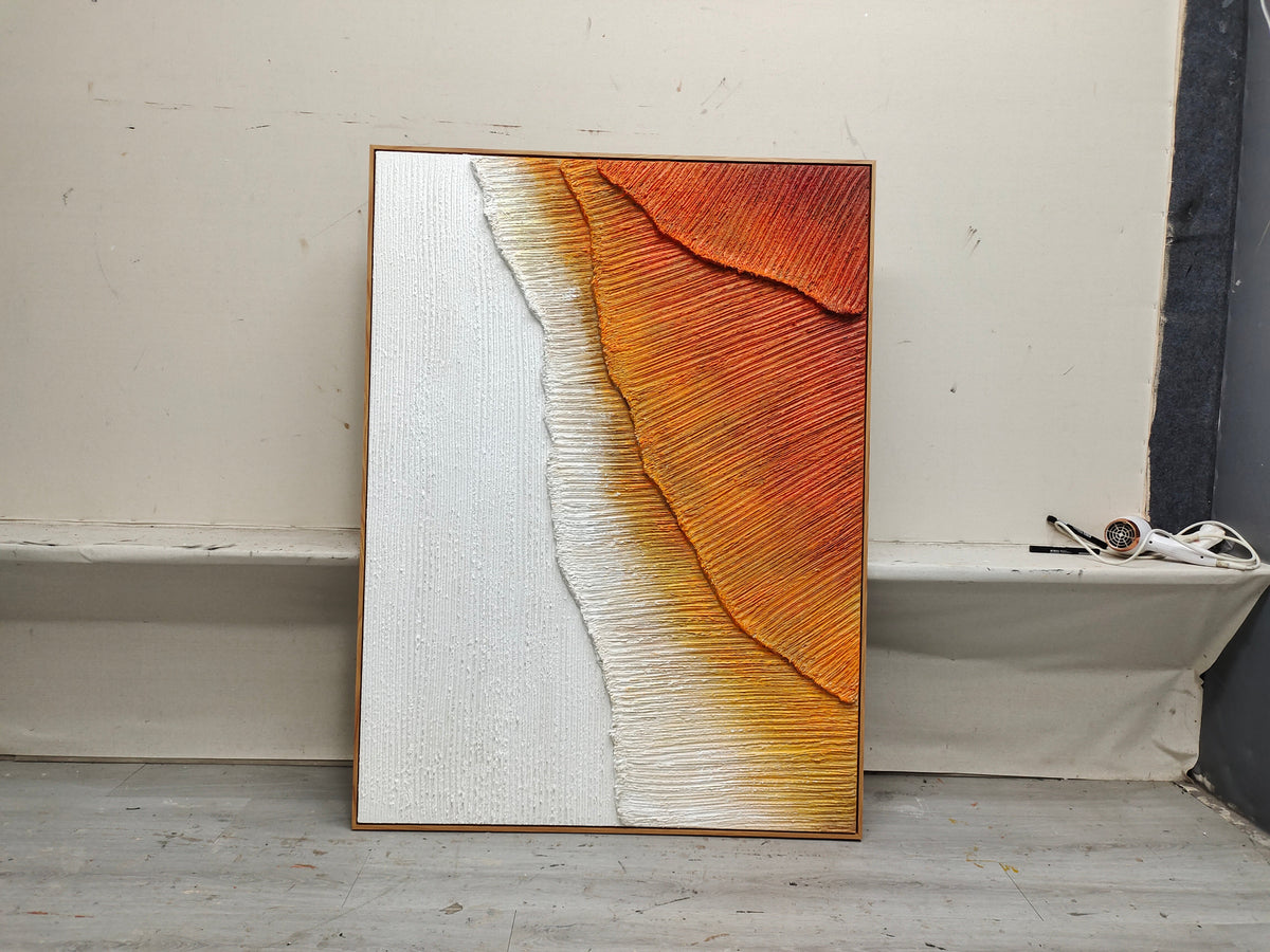 Autumn Wave 3D Textured Painting