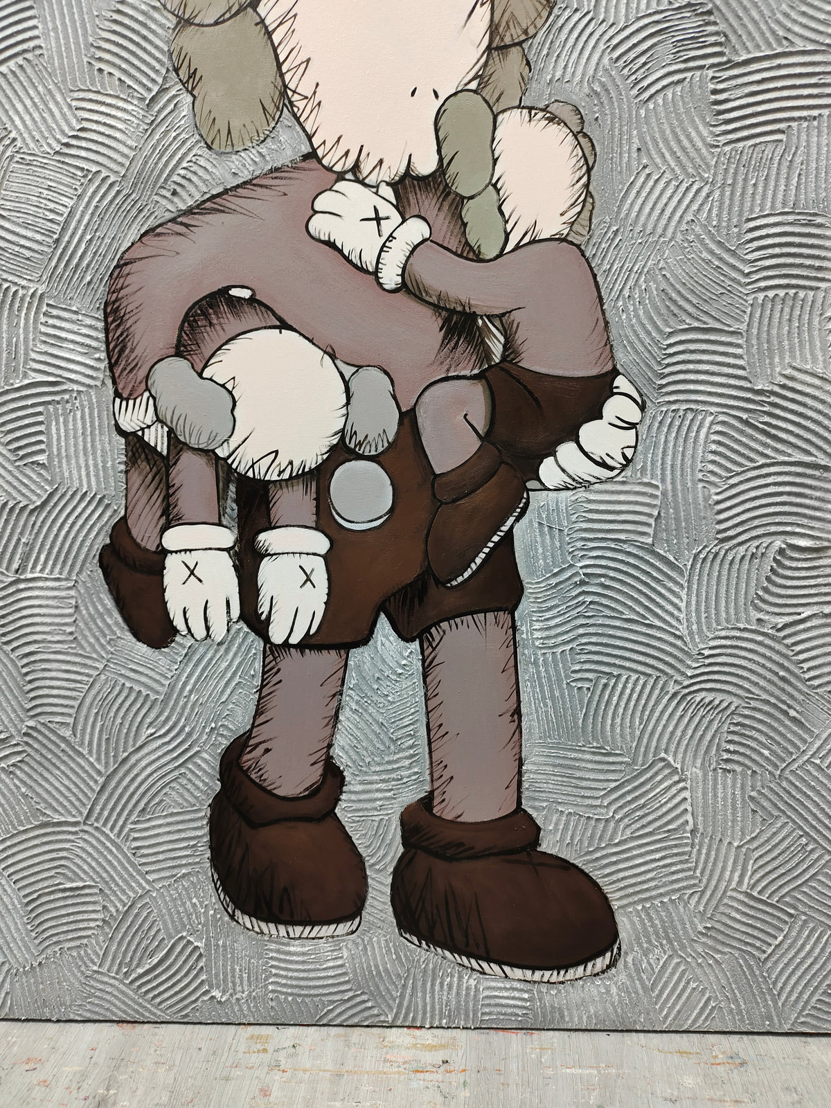 Wall Art Vertical Textured Cartoon Character Scene