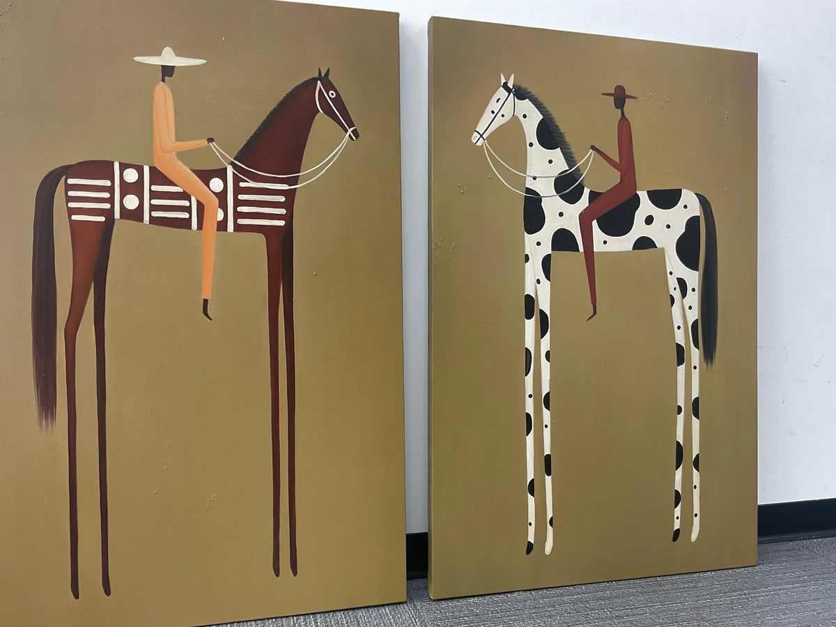 Long-Legged Duality Western Oil Painting Set