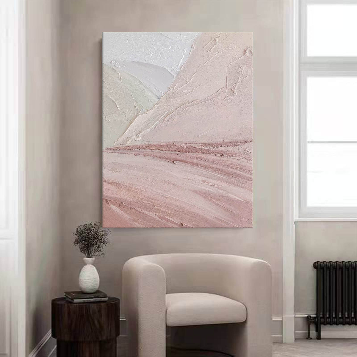 Soft Pastel Landscape Impasto Oil Painting