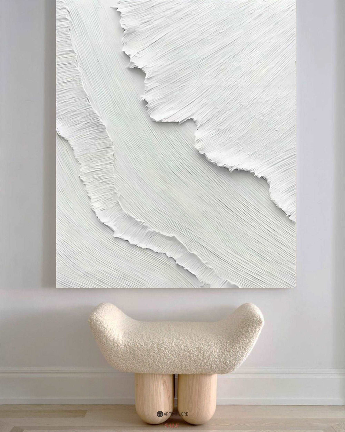 3D White Abstract Painting