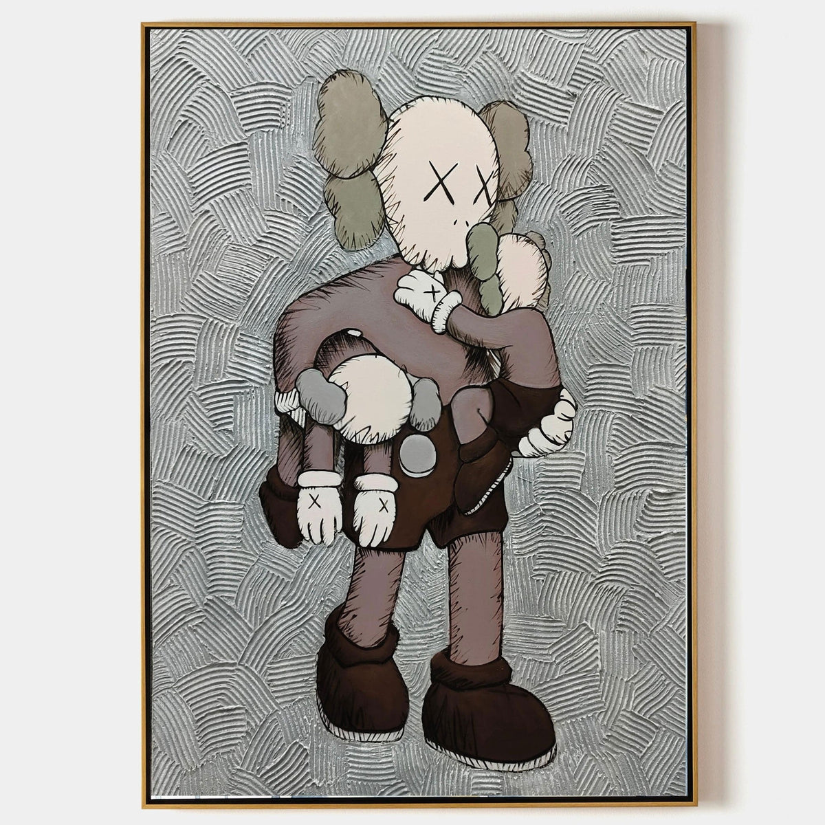 Wall Art Vertical Textured Cartoon Character Scene
