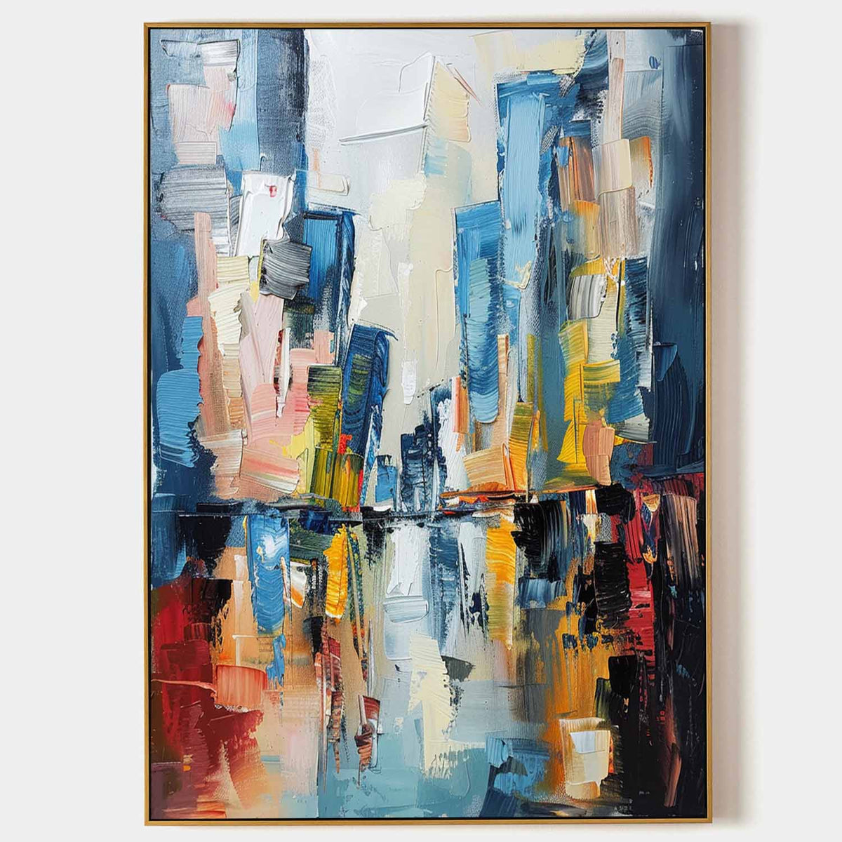 Vibrant  Abstract Oil Painting Color Wall Art