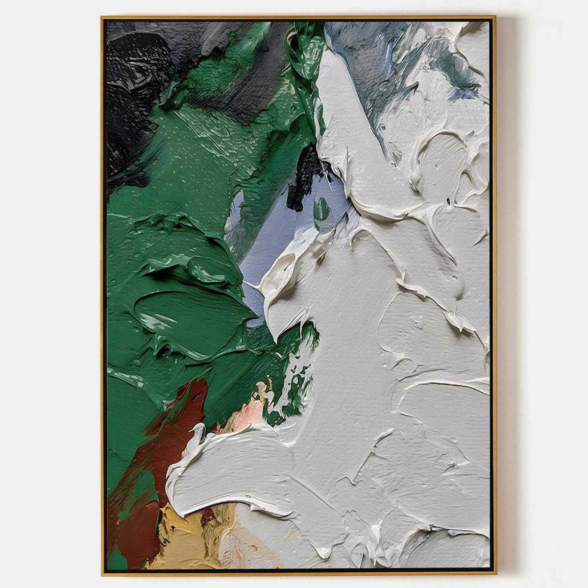 Wall Art Abstract Bold Color Blocking Nature Forest Green