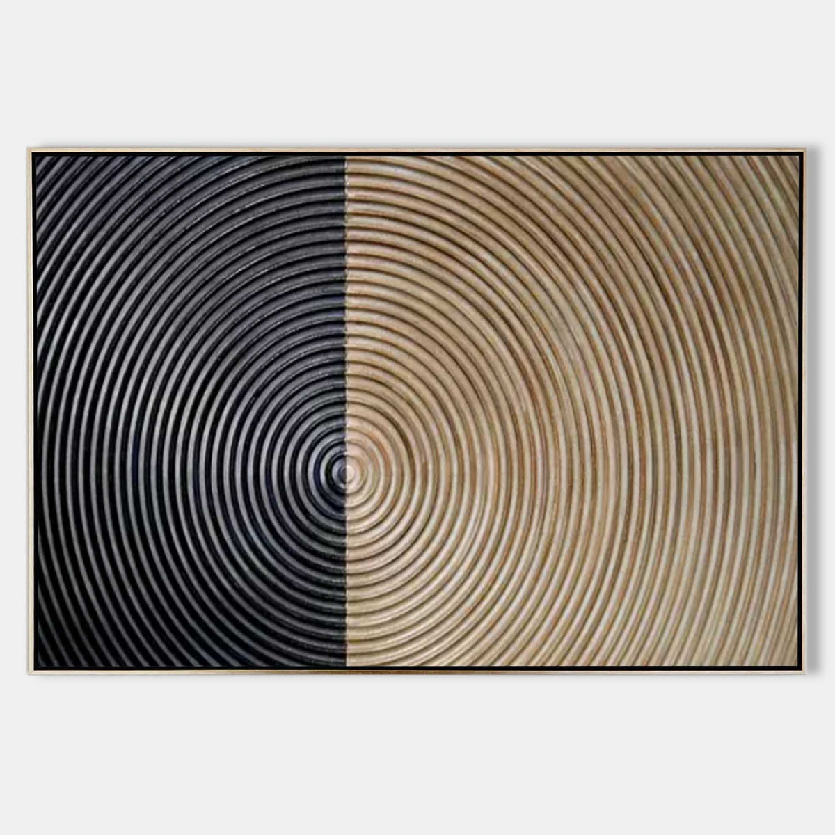 Concentric Circles Bas-Relief Painting
