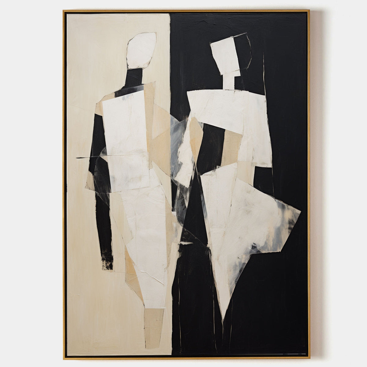 Abstract Couple Silhouette Painting
